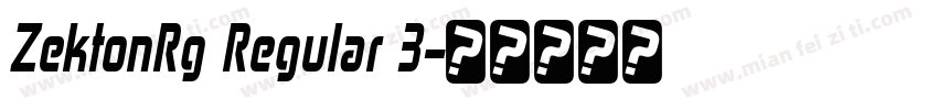 ZektonRg Regular 3字体转换
